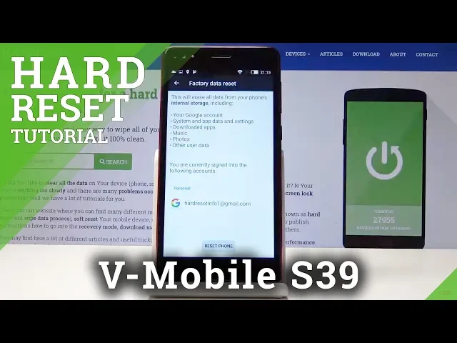 Video thumbnail for How to Factory Reset V-MOBILE S39 in Settings - Hard Reset / Remove Data