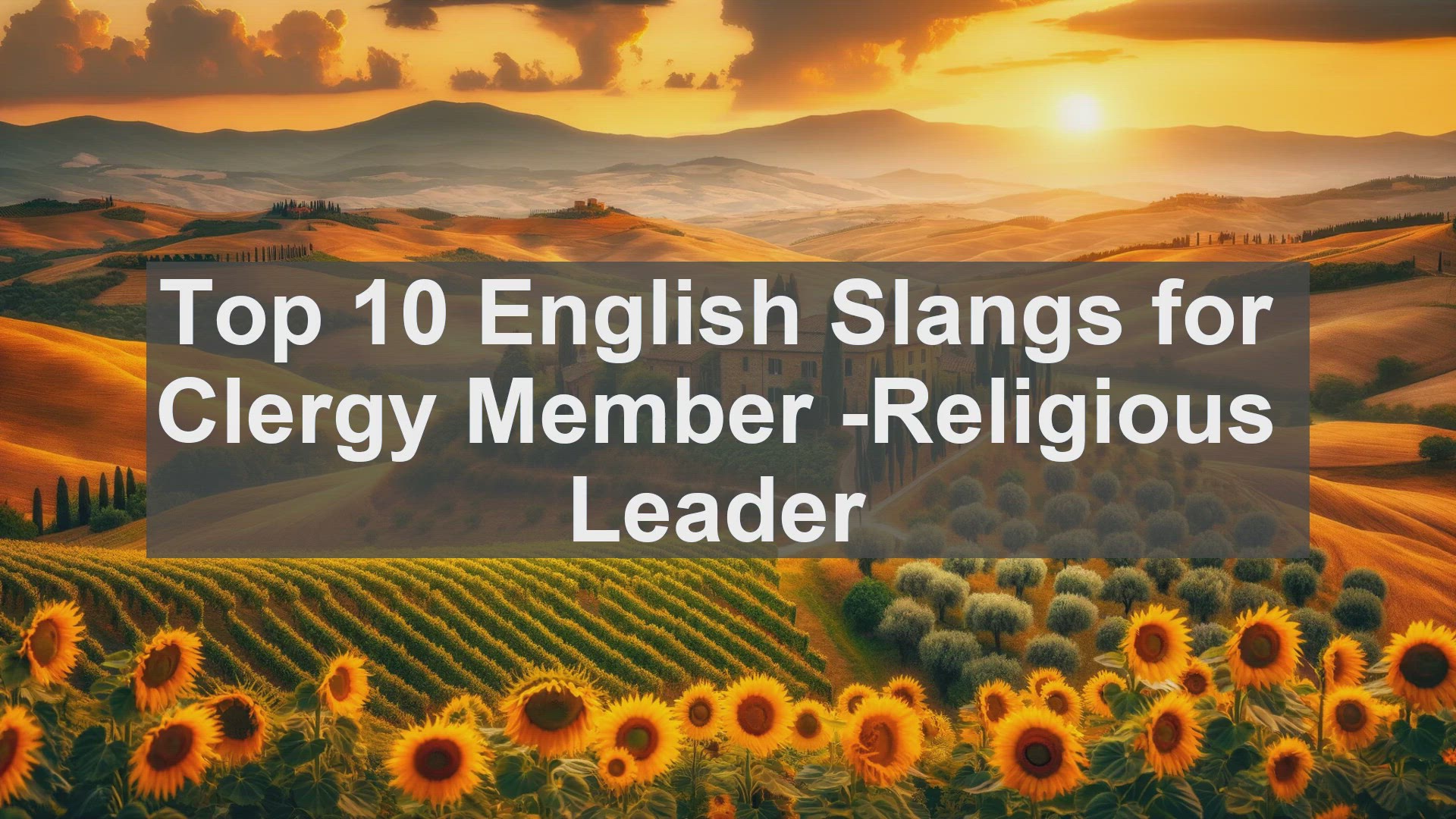 'Video thumbnail for Top 10 English Slangs for Clergy Member Religious Leader'
