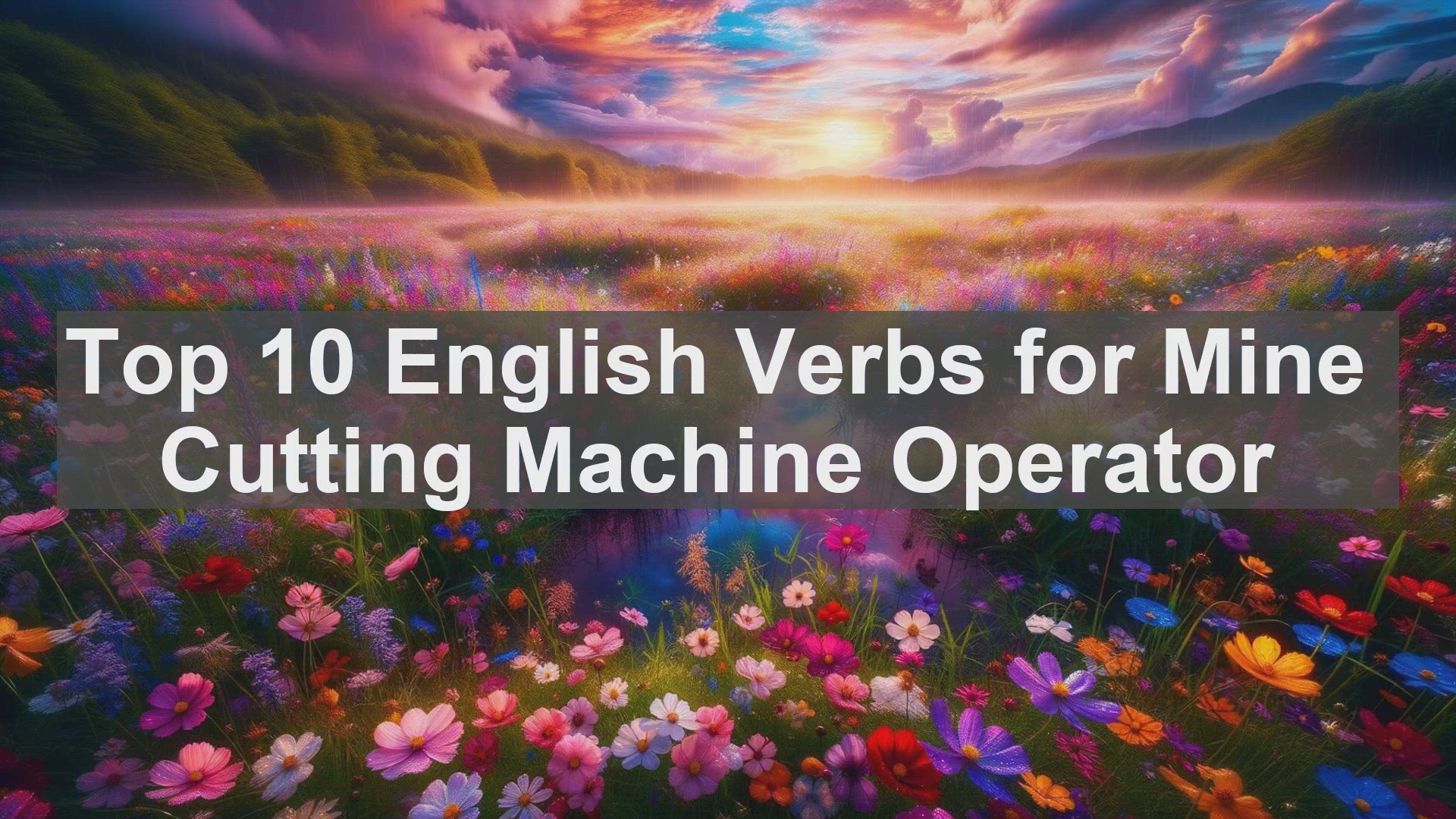 'Video thumbnail for Top 10 English Verbs for Mine Cutting Machine Operator'