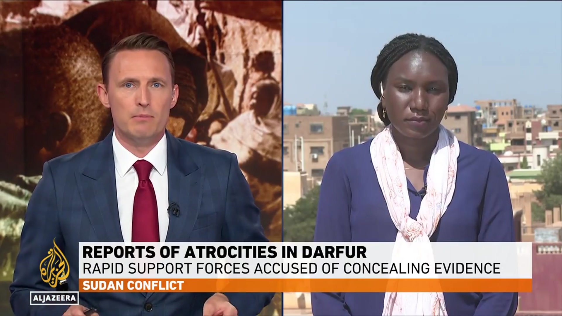 'Video thumbnail for Sudan medics accuse RSF of burning, burying bodies to conceal ‘genocide’'