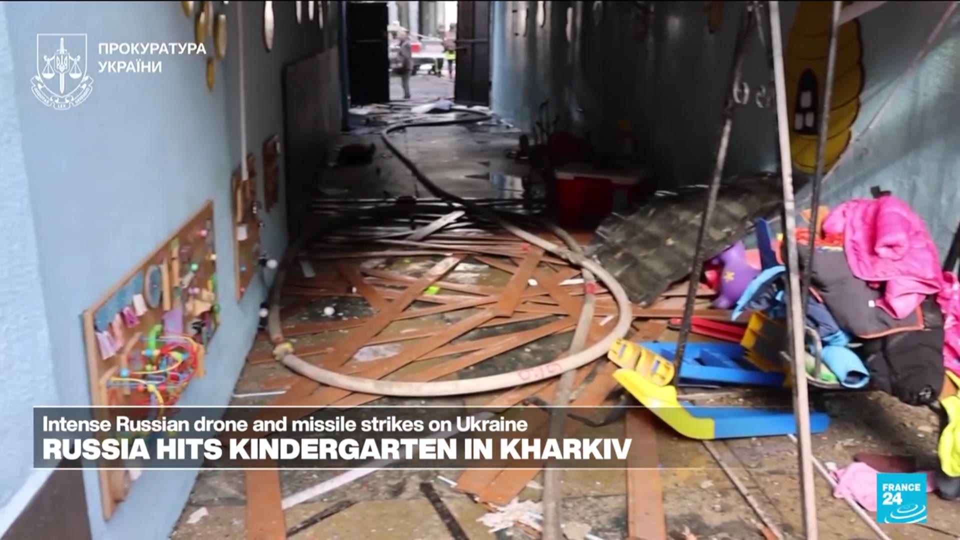 'Video thumbnail for Russian drones and missiles kill 6 in Ukraine, including a mother and her young daughters'