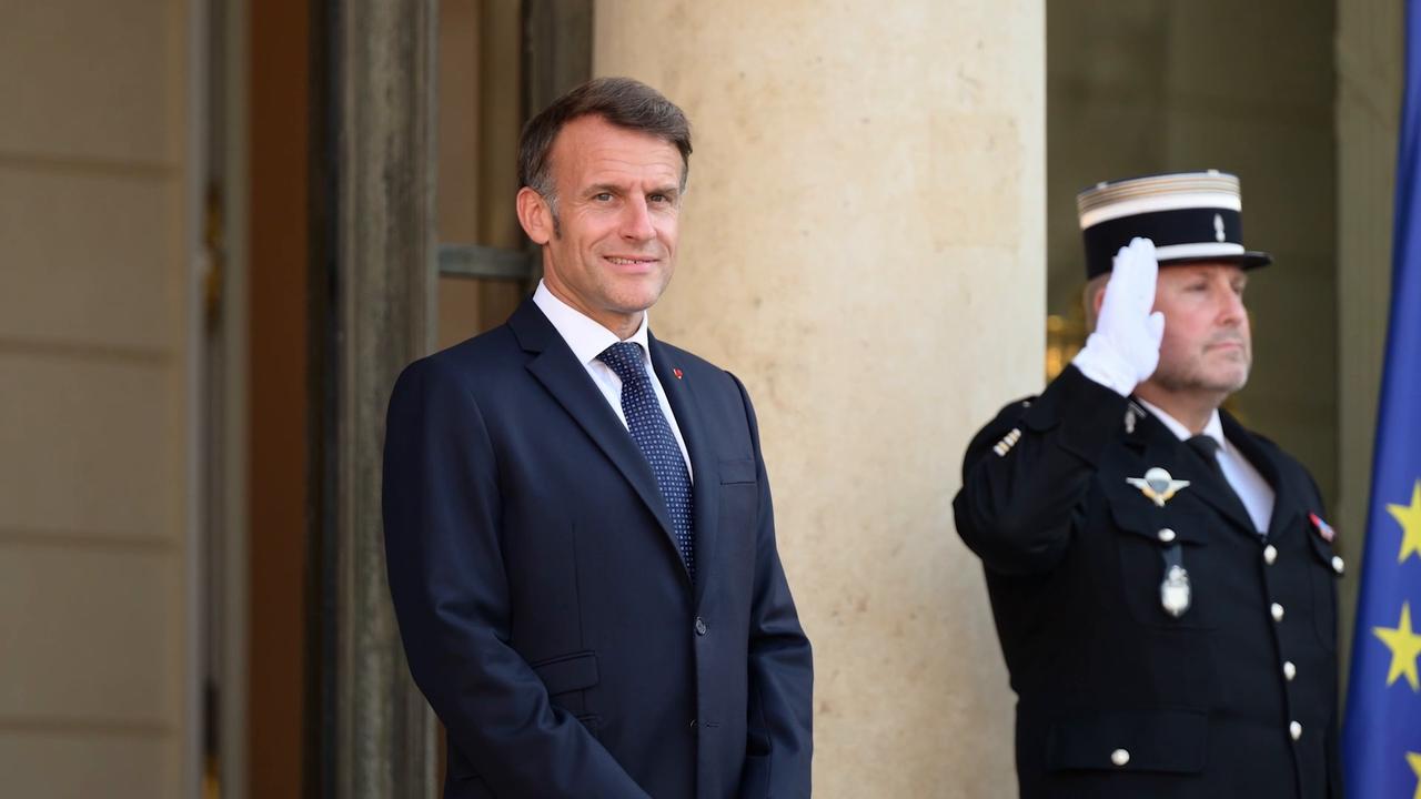 Video thumbnail for France: French President Macron meets Norwegian PM Store in Paris.