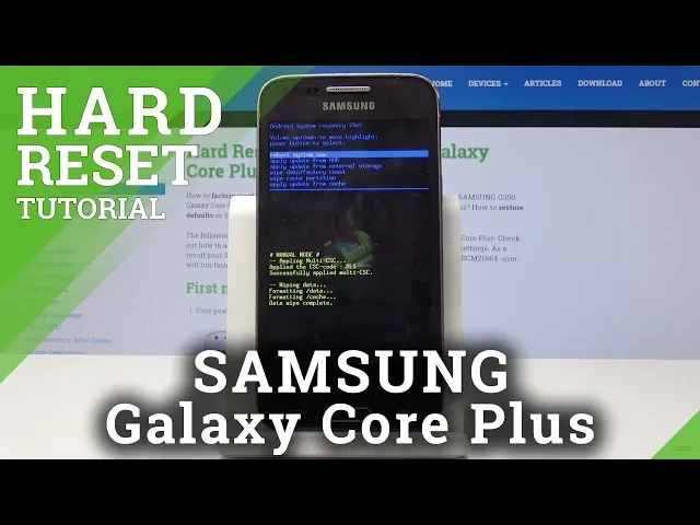 Video thumbnail for HARD RESET SAMSUNG Galaxy Core Plus - Wipe Data / Bypass Screen Lock