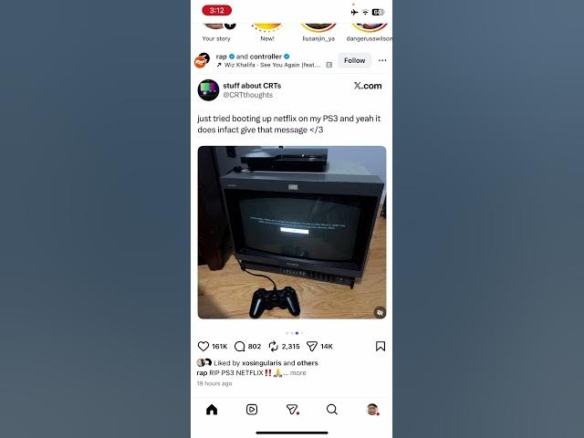 Video thumbnail for PS3 Netflix discontinued Mar.3 #foryou #youtubeshorts