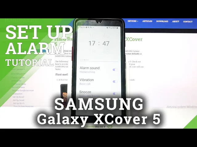 Video thumbnail for How to Set Alarm Clock in SAMSUNG Galaxy XCover 5 – Schedule Alarm Clock