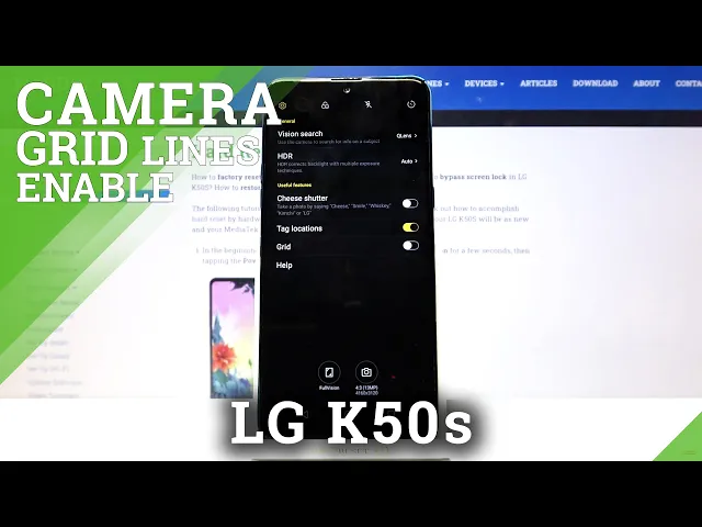 Video thumbnail for LG K50s - Turn On / Off Camera Grid Lines