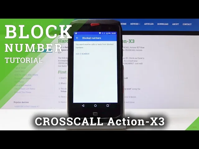 Video thumbnail for How to Block Calls & Texts in CROSSCALL Action-X3 - Block Number