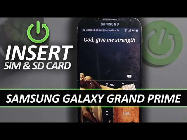 Video thumbnail for SAMSUNG Galaxy Grand Prime INSERT SIM & SD Card