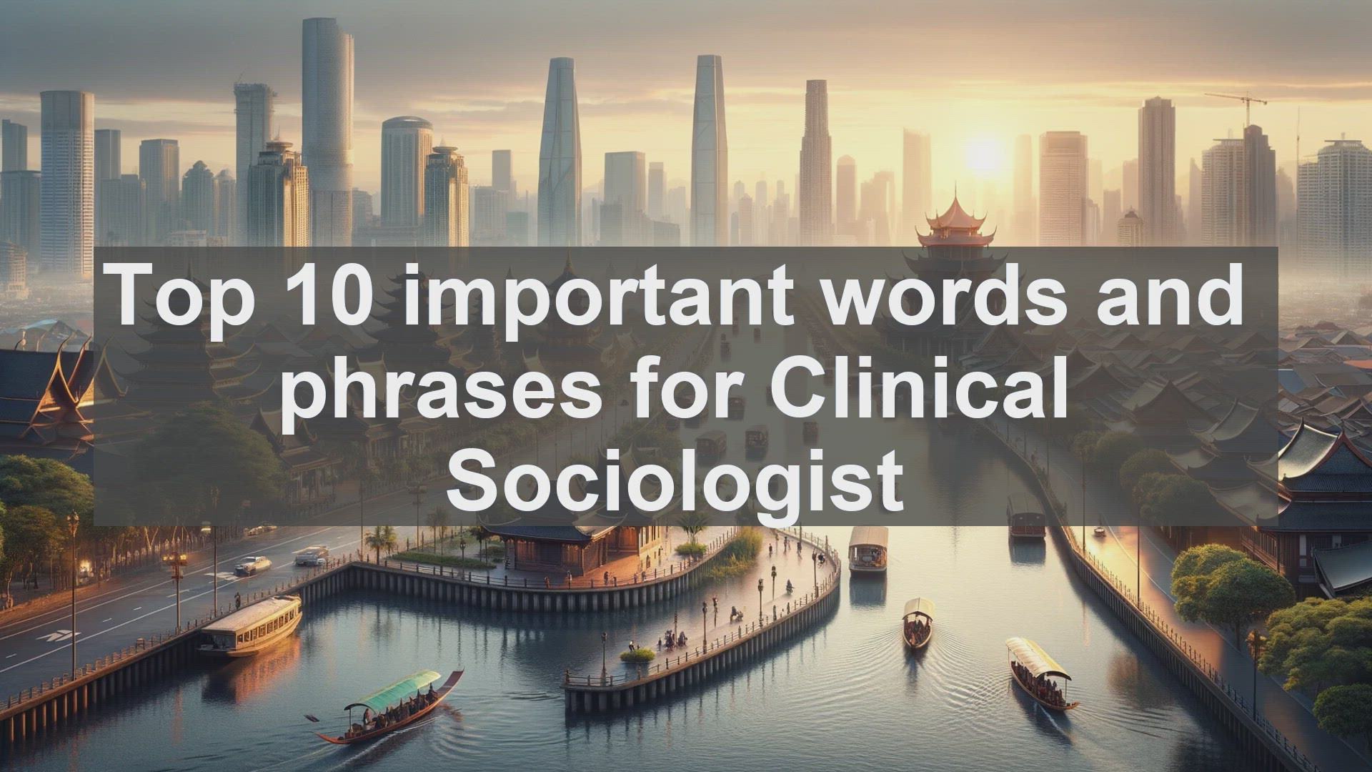 'Video thumbnail for Top 10 important words and phrases for Clinical Sociologist'