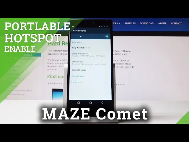 Video thumbnail for How to Activate Portable Hotspot in Maze Comet - Share Wi-Fi Network