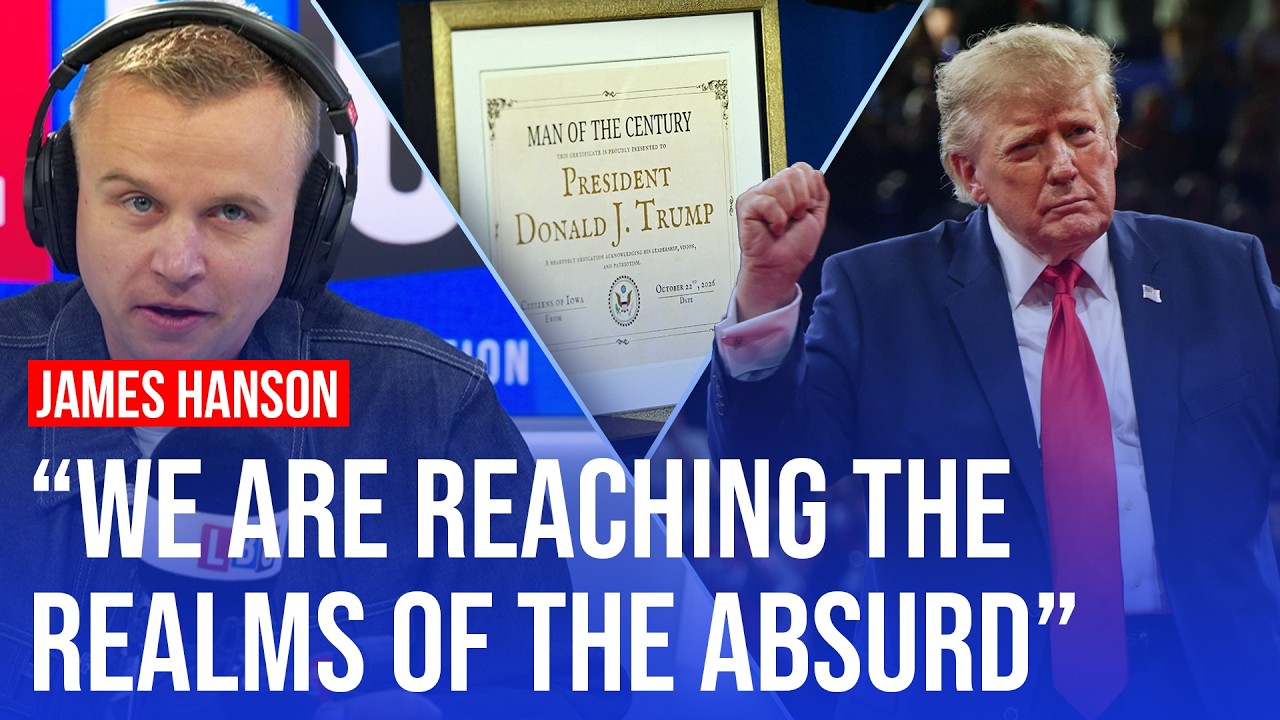 Video thumbnail for Donald Trump awarded made-up 'Man of the Century'