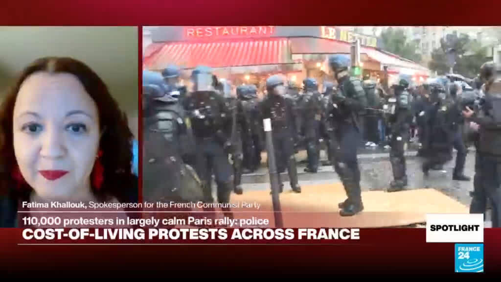 Video thumbnail for France: 110.000 protesters in Paris