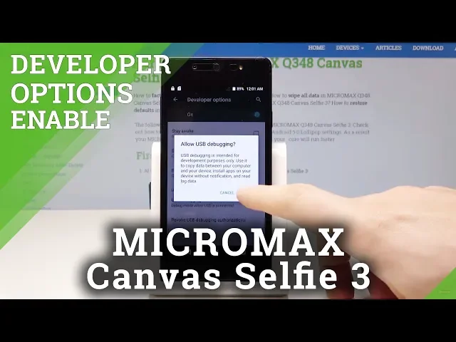 Video thumbnail for How to Activate Developer Options in MICROMAX Selfie 3 - OEM Unlock / USB Debugging