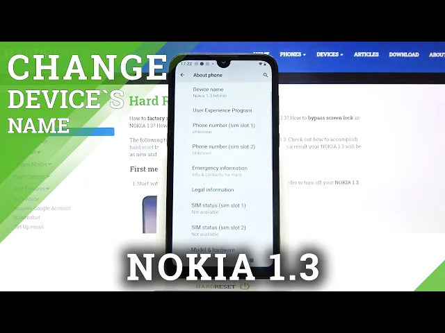 Video thumbnail for How to Change Device Name in NOKIA 1.3 – Rename Device