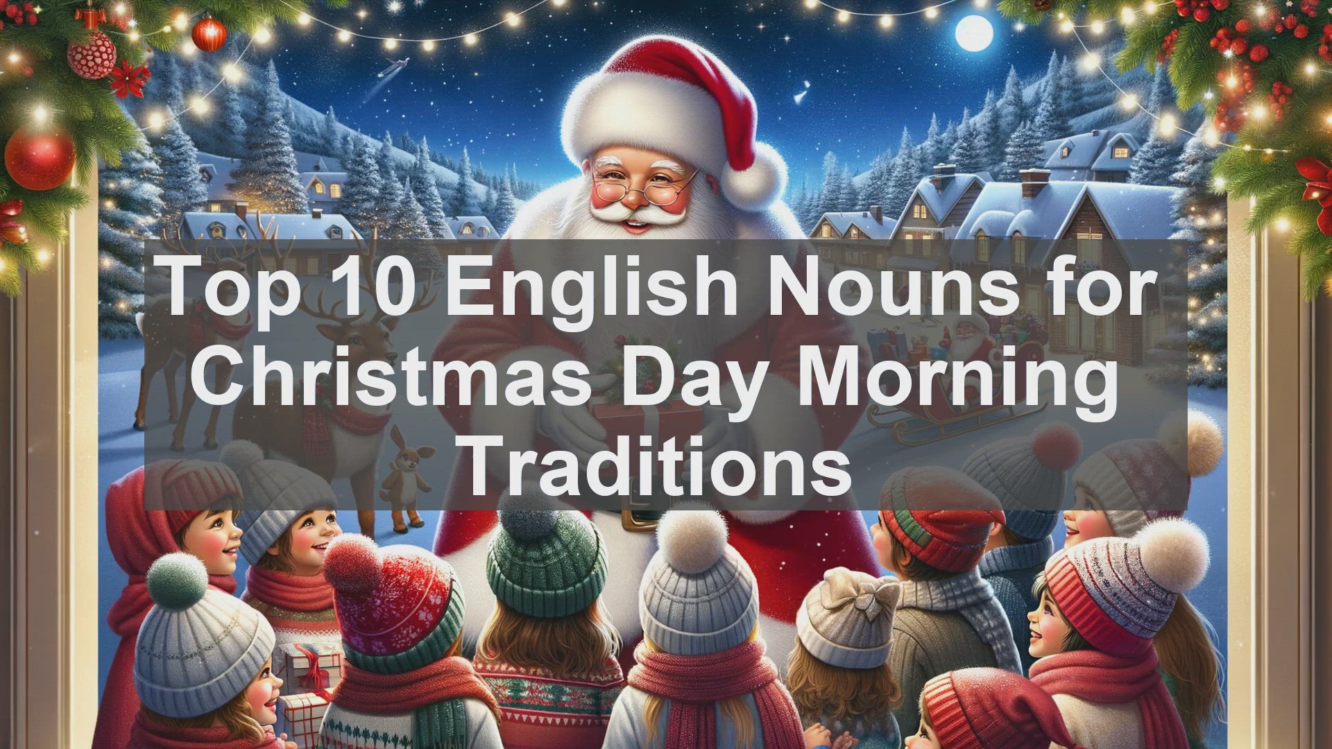 'Video thumbnail for Top 10 English Nouns for Christmas Day Morning Traditions'