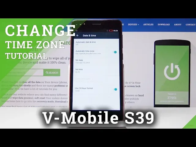 Video thumbnail for How to Change Date & Time in V-Mobile S39 - Time Settings
