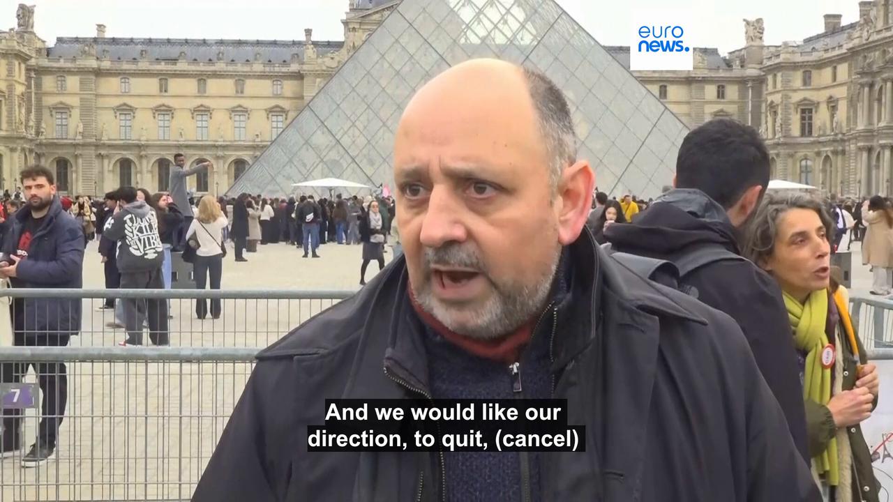 Video thumbnail for Louvre museum to remain closed Wednesday as strike over working conditions continues