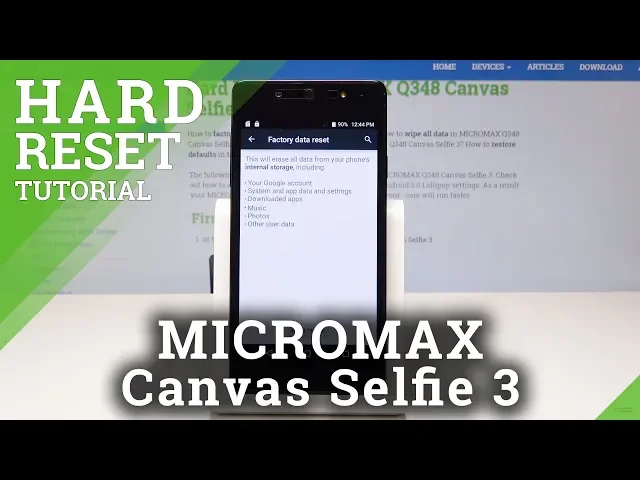 Video thumbnail for HARD RESET MICROMAX Selfie 3 - Delete Content & Settings