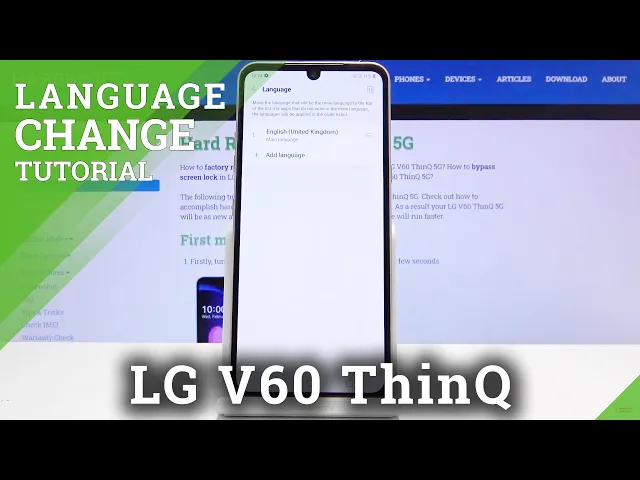 Video thumbnail for How to Change Language in LG V60 ThinQ – Find System Dictionary