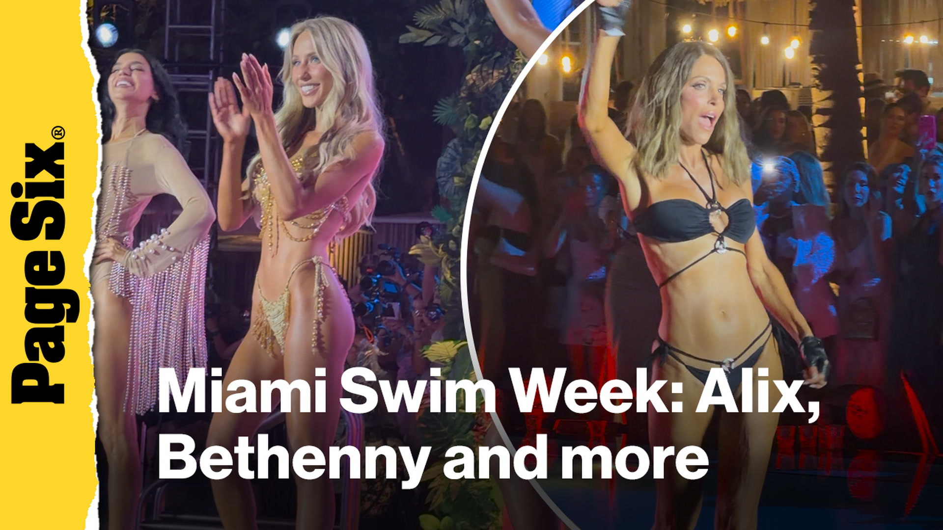 Video thumbnail for Alix Earle, Bethenny Frankel and more at Sports Illustrated Swimsuit Runway Show 2026