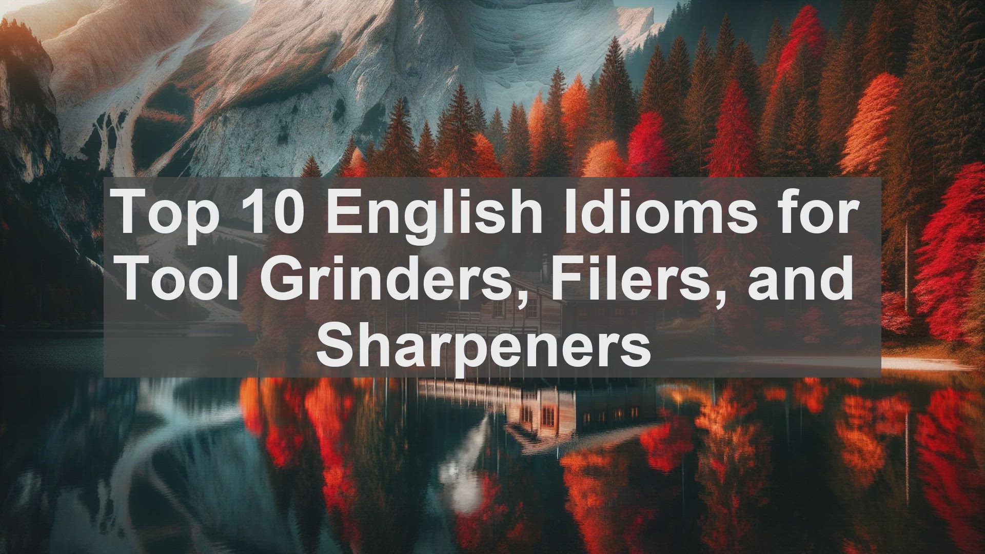 'Video thumbnail for Top 10 English Idioms for Tool Grinders Filers and Sharpeners'