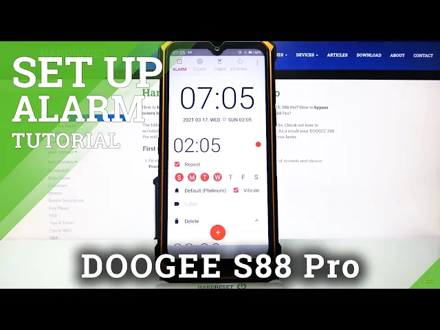 Video thumbnail for Set Up Alarm Clock App - DOOGEE S88 Pro and Alarm Customizations