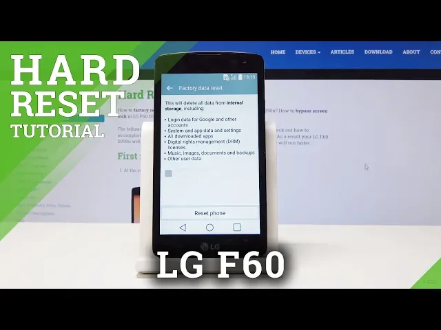 Video thumbnail for HARD RESET LG F60 - Erase All Data & Settings