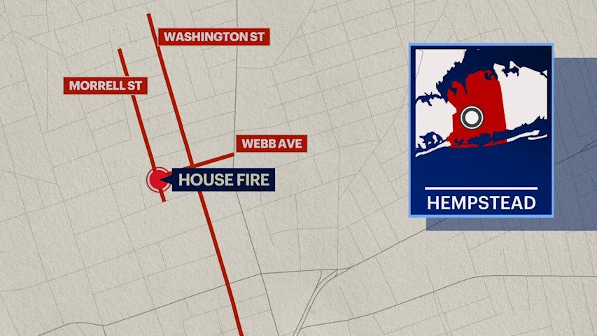 Video thumbnail for House fire leaves 9 people displaced in Hempstead
