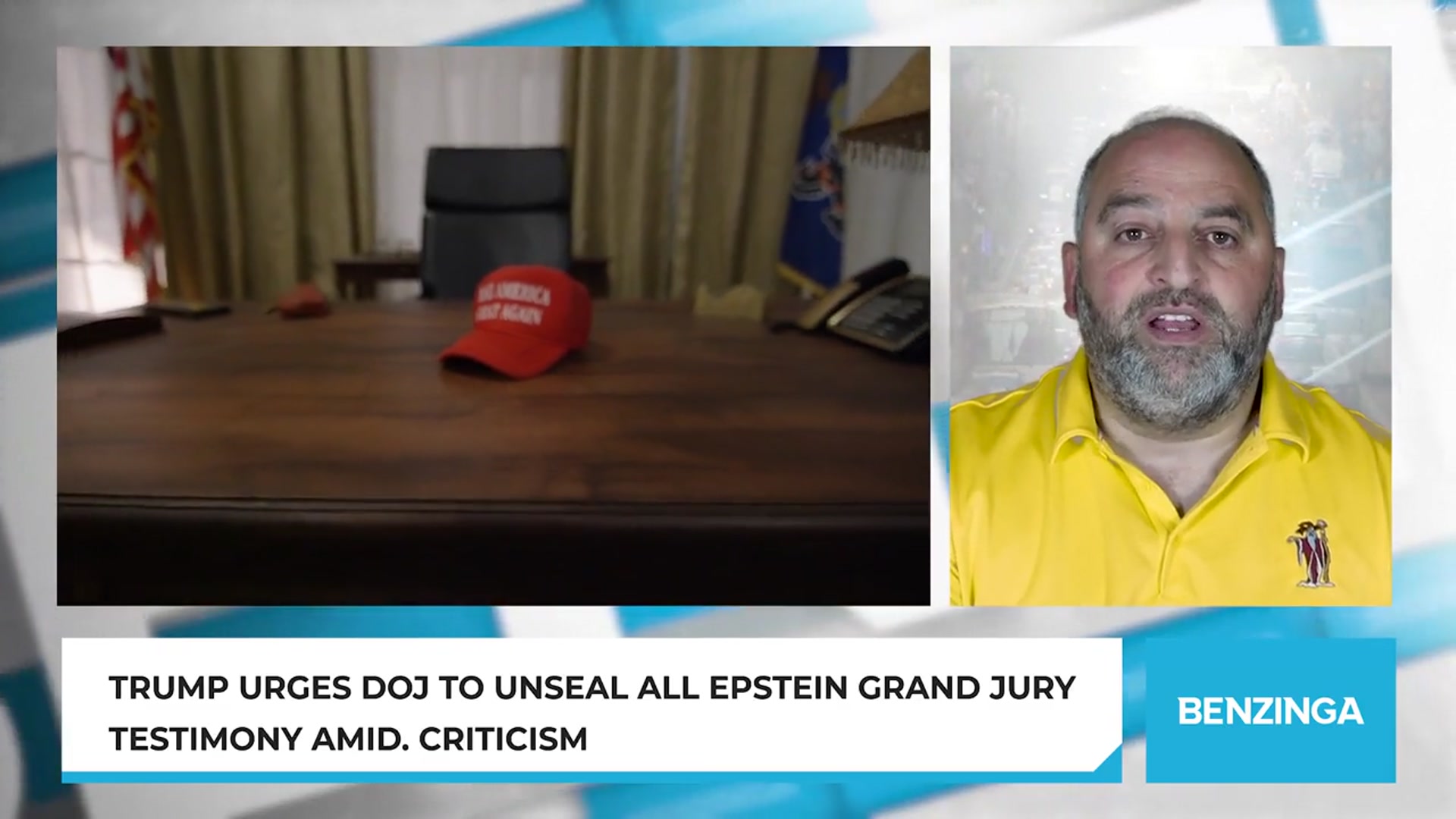 'Video thumbnail for Trump Urges DOJ To Unseal All Epstein Grand Jury Testimony Amid. Criticism'