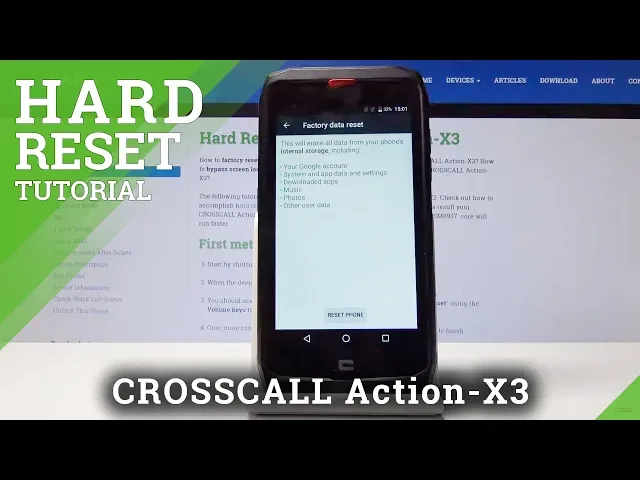 Video thumbnail for How to Hard  Reset CROSSCALL Action-X3 -  Factory Reset / Erase Data