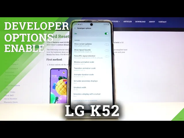 Video thumbnail for How to Enter Developer Options in LG K52 – Open Developer Mode
