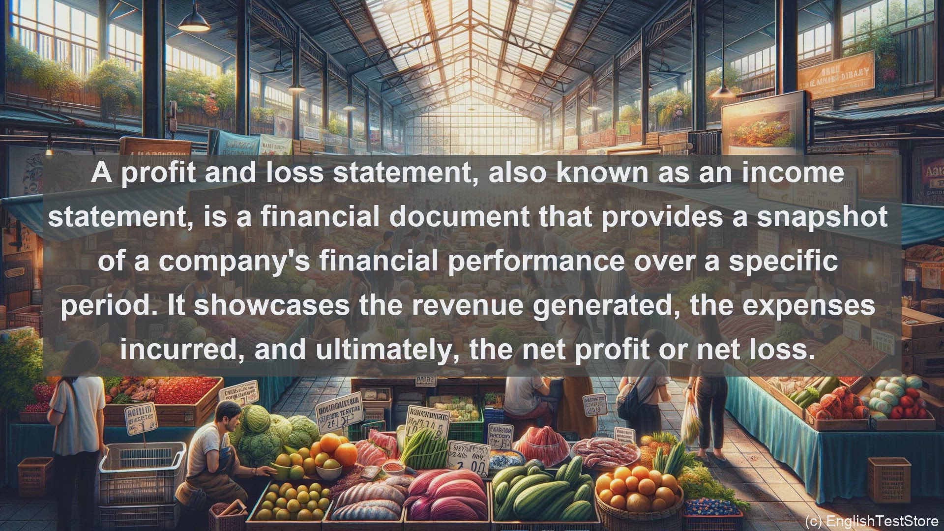 'Video thumbnail for Profitand loss statement in economics and finance'
