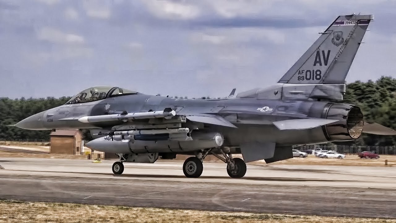 Video thumbnail for USAF At RAF Lakenheath (2018) • F-16 & F-15 Fighter Jets