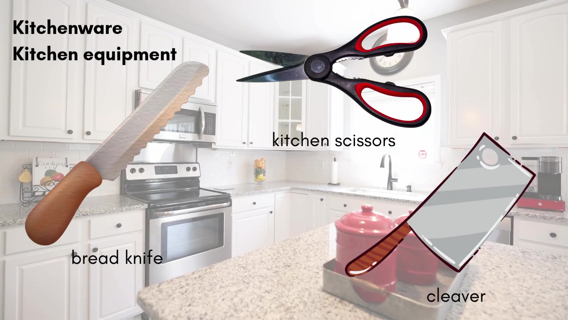 Video thumbnail for Kitchen Vocabulary in English | Visual Dictionary for Beginners