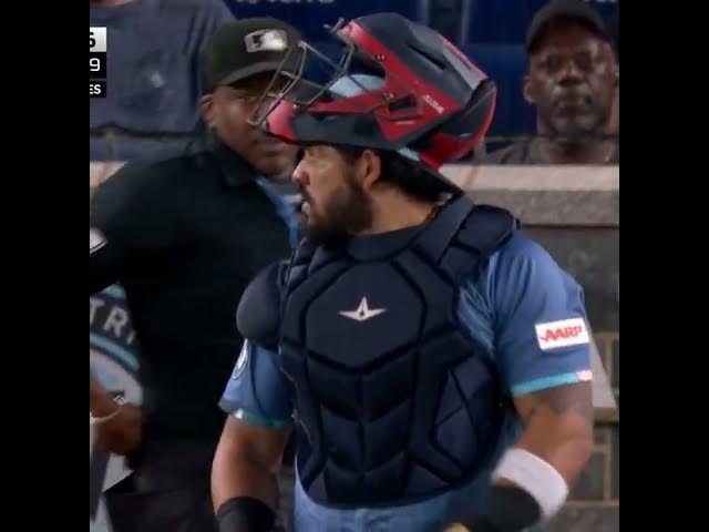 'Video thumbnail for James Wood THROWS OUT RUNNER AT HOMEPLATE!!! | 09/12/2025'