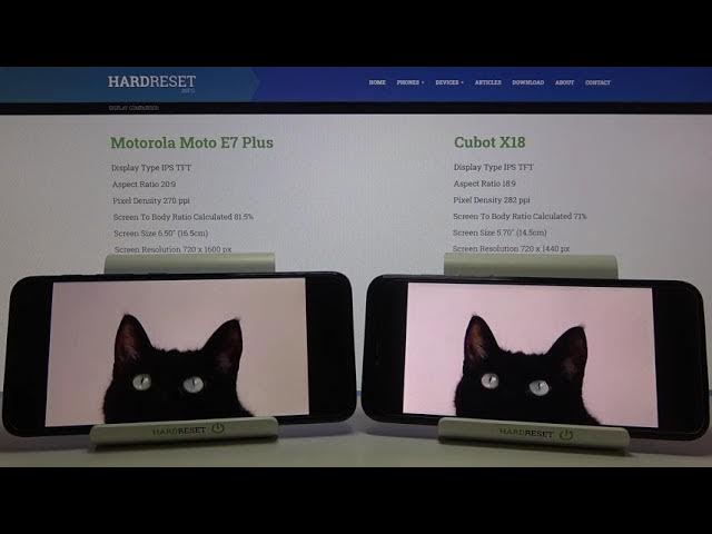 Video thumbnail for MOTOROLA Moto E7 Plus & CUBOT X18 Dispaly Comparison