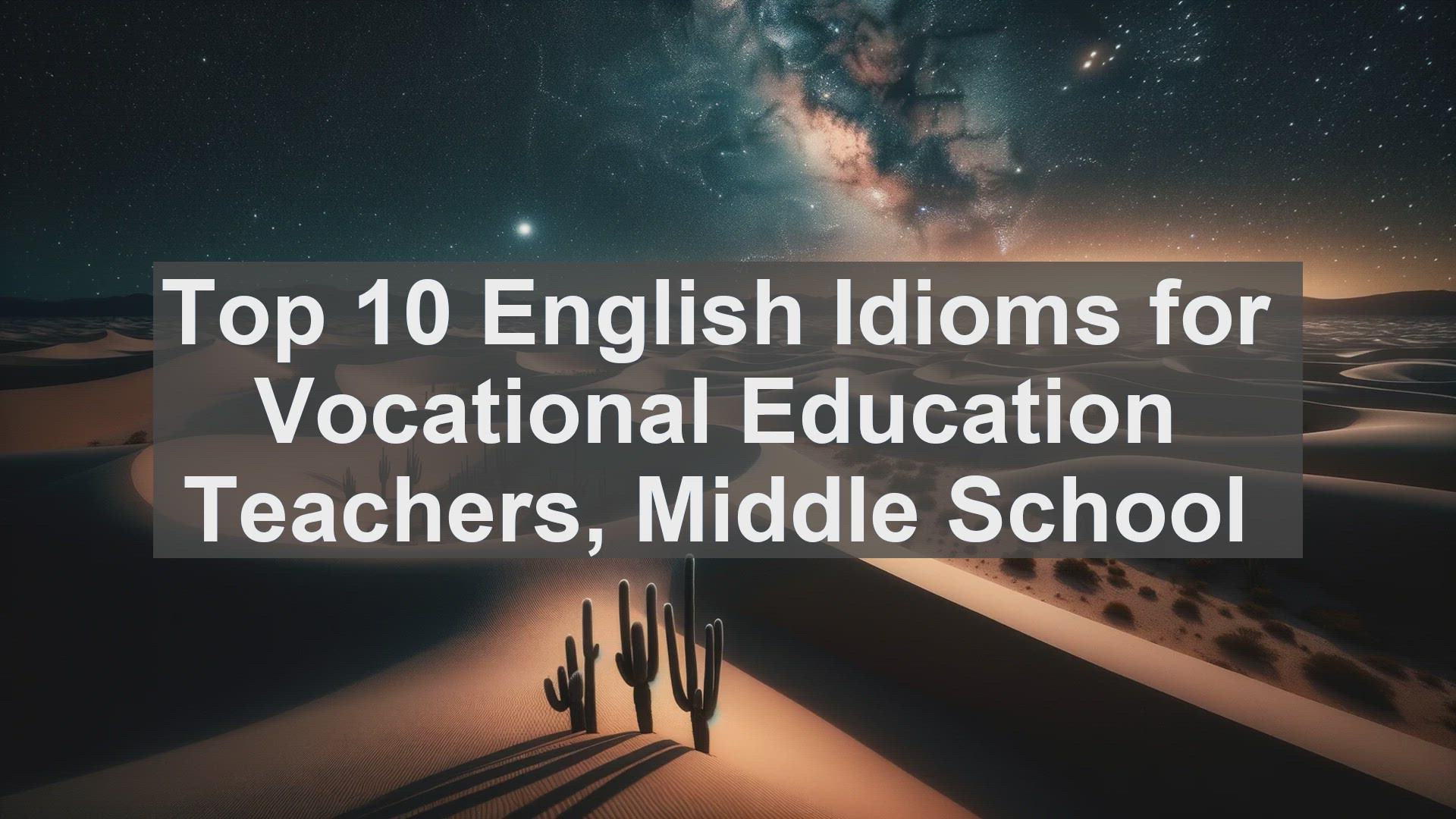 'Video thumbnail for Top 10 English Idioms for Vocational Education Teachers Middle School'