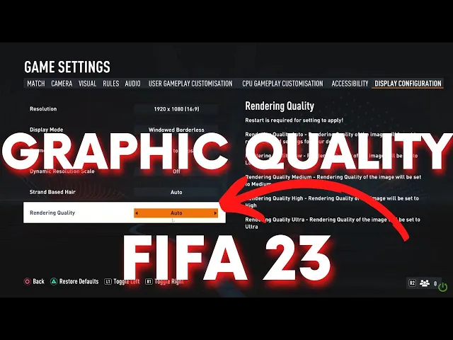 Video thumbnail for How to Change Graphic Settings in FIFA 23?