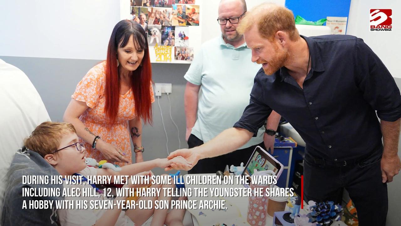 Video thumbnail for Prince Harry 'mobbed by nurses' during children's hospital visit