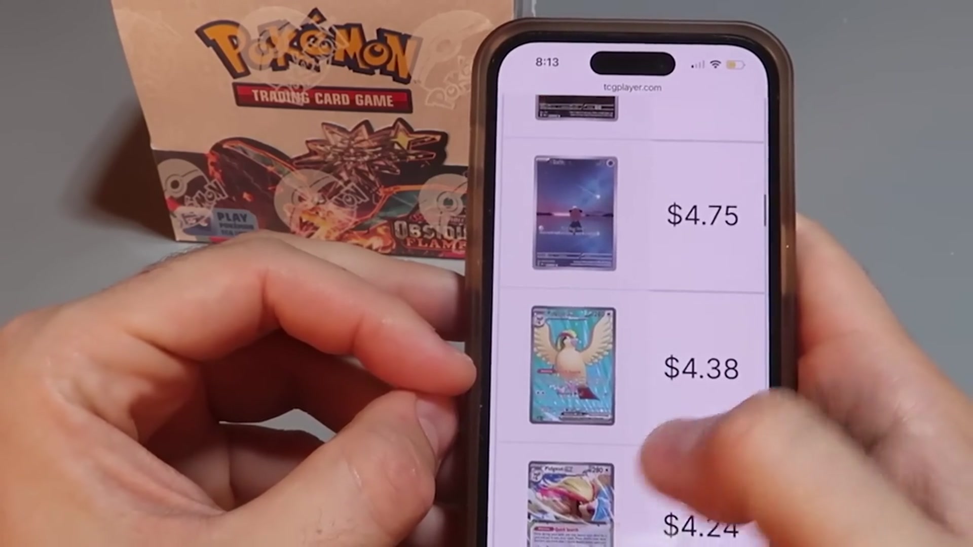 'Video thumbnail for I Hit Charizard - Pokémon Obsidian Flame Booster Box'