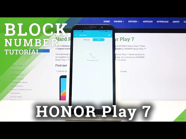 Video thumbnail for How to Block Number in Honor Play 7 – Add Number to a Blacklist