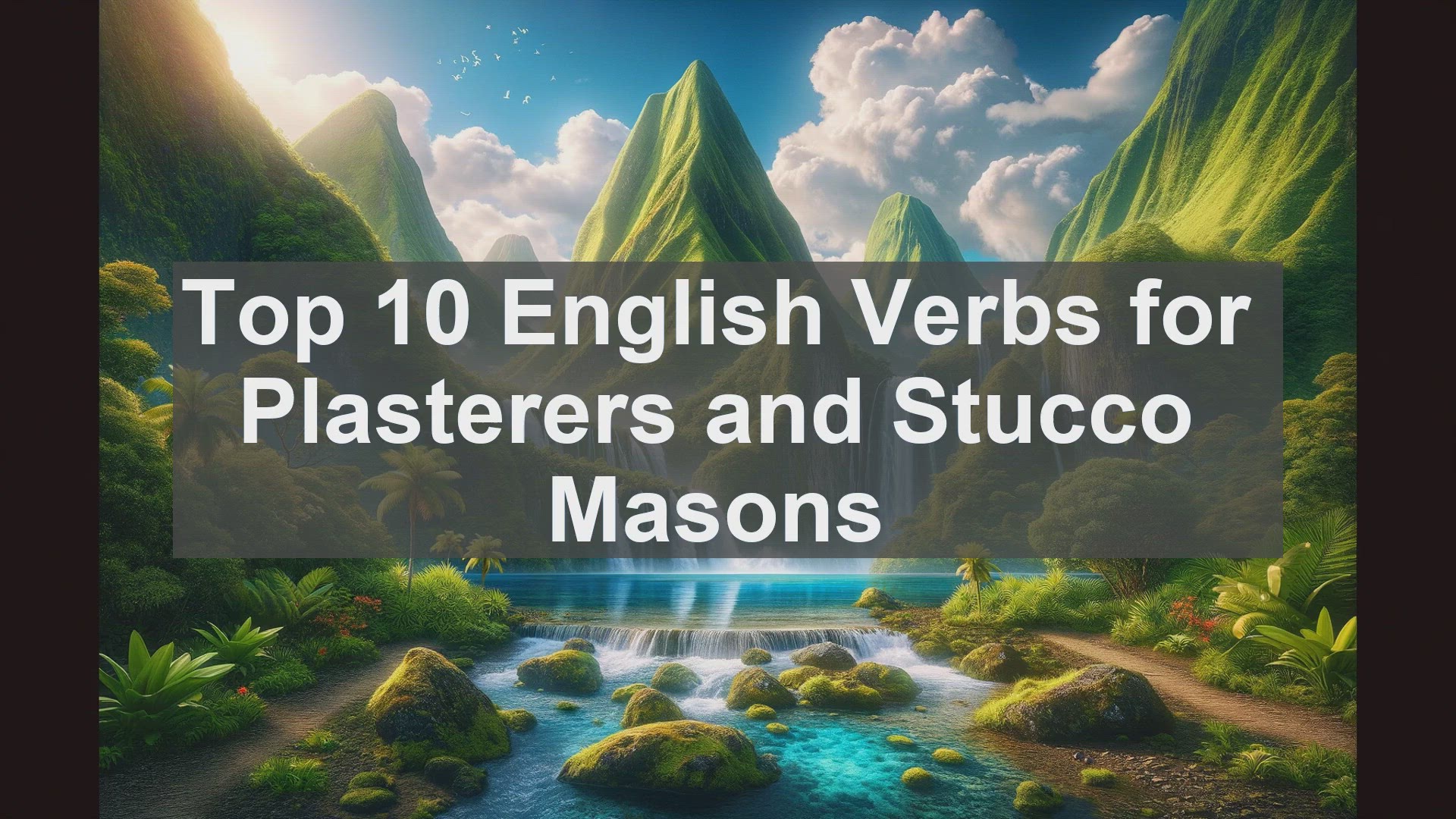 'Video thumbnail for Top 10 English Verbs for Plasterers and Stucco Masons'