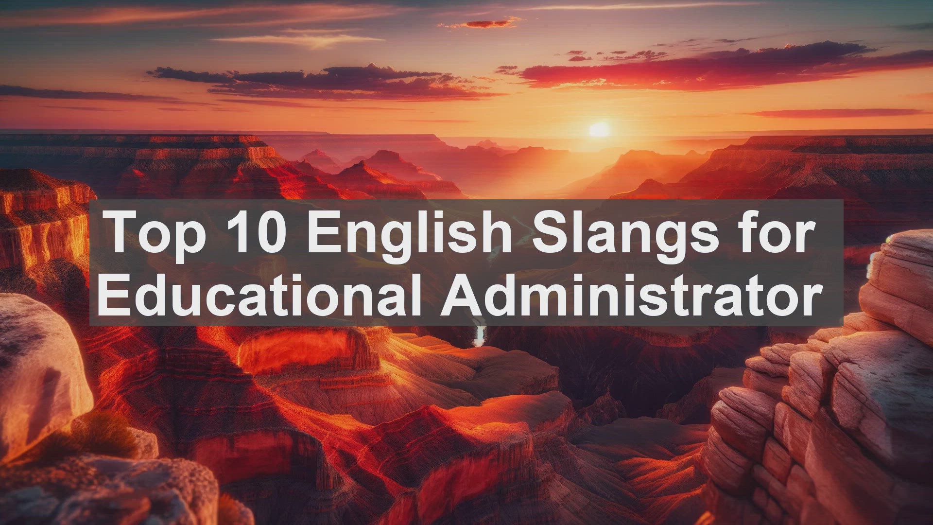 'Video thumbnail for Top 10 English Slangs for Educational Administrator'