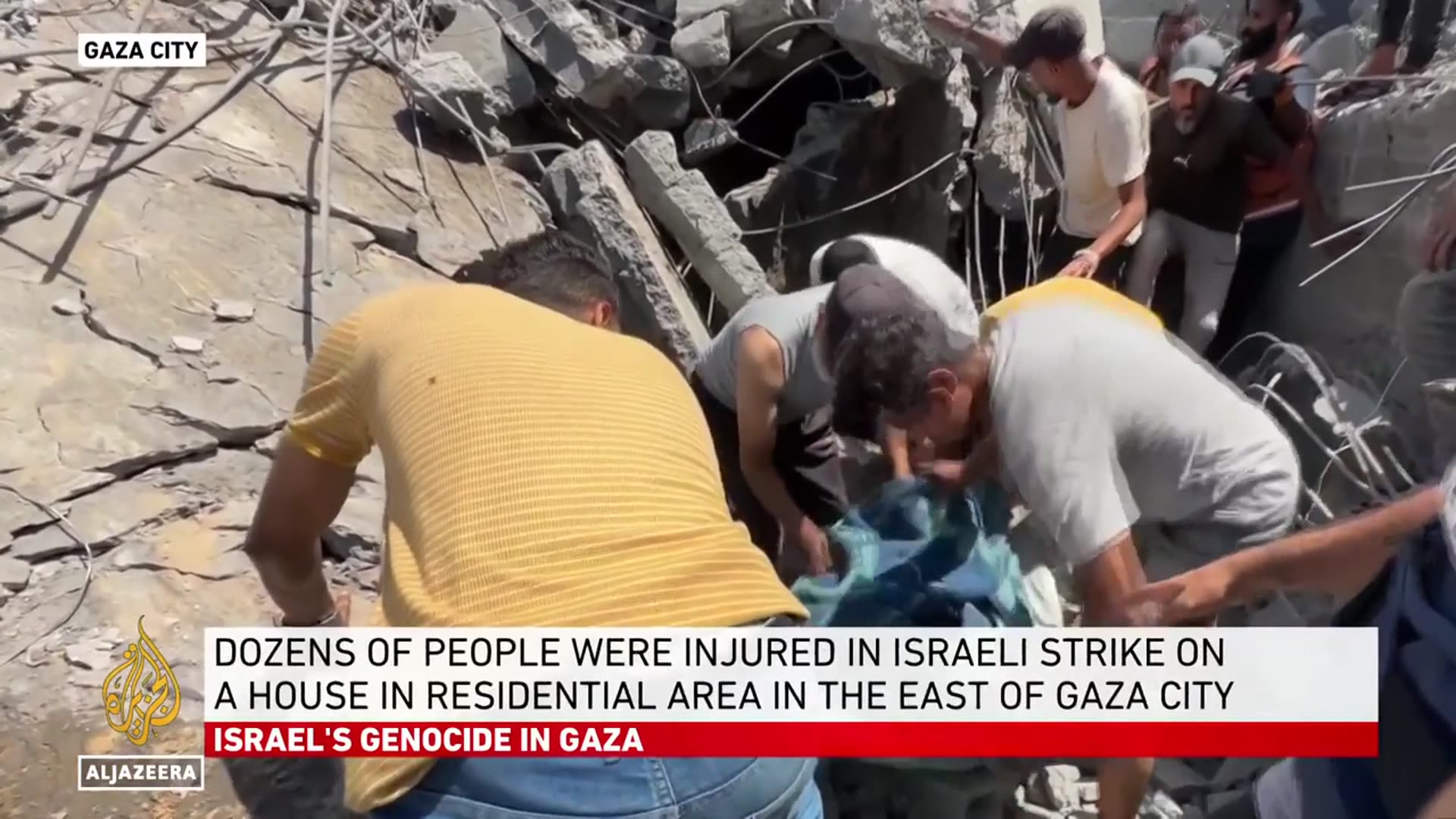 'Video thumbnail for Israeli strike on Gaza City home kills 12, including four children'