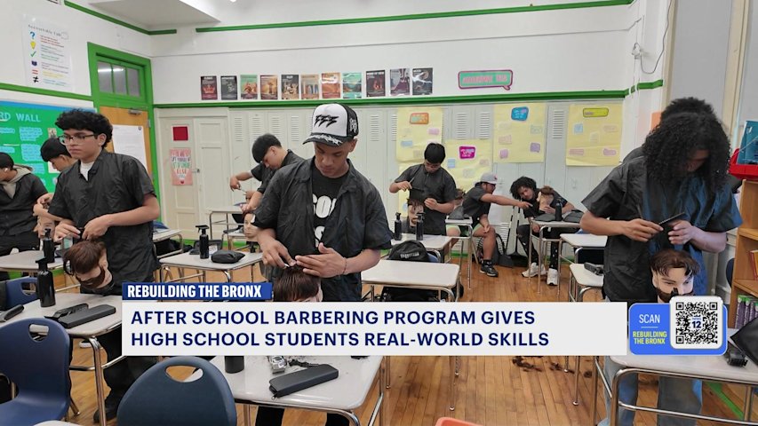 Video thumbnail for After-school barbering program prepares high school students for future opportunities