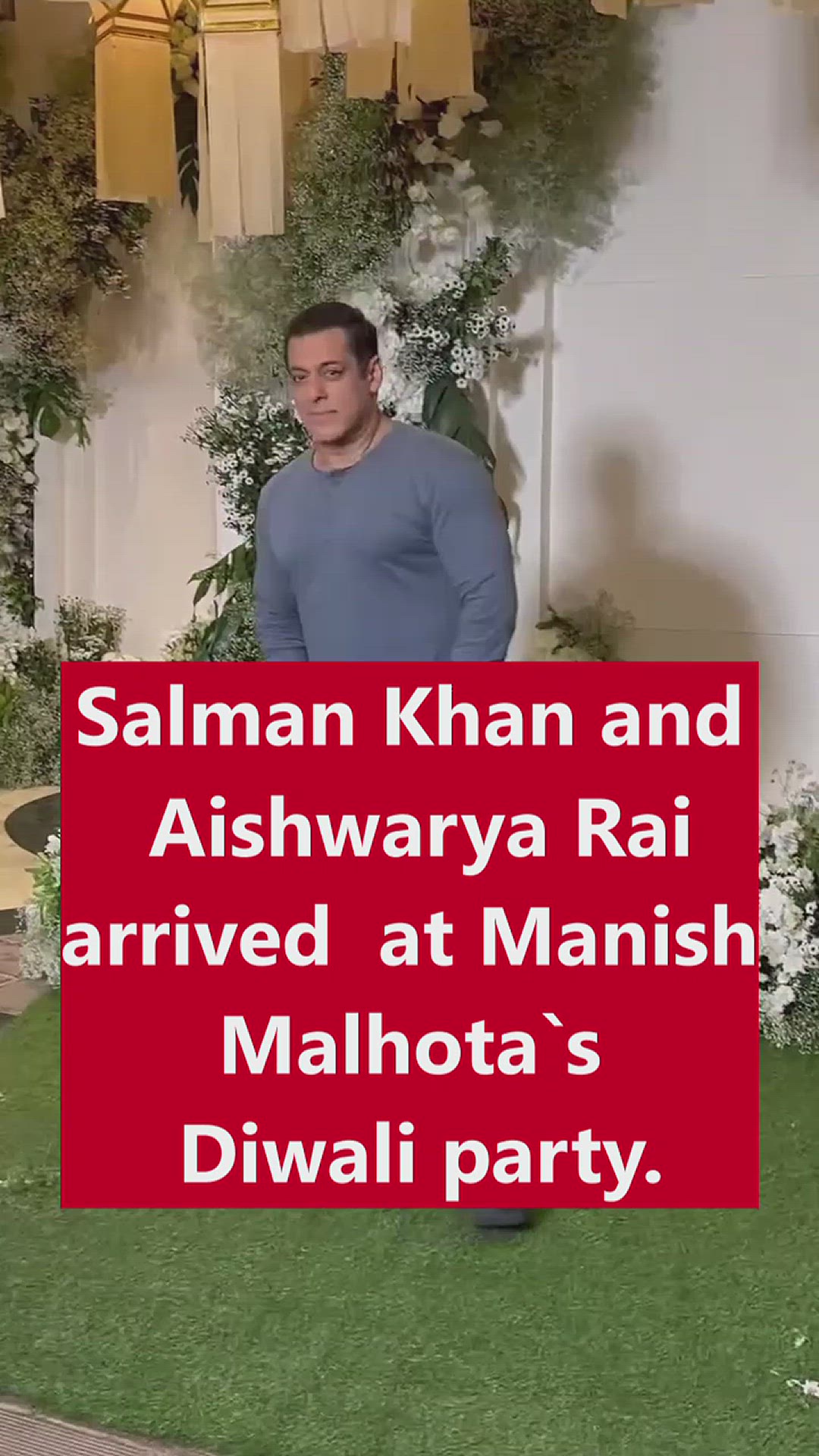 Video thumbnail for Salman Khan and Aishwarya Rai  arrived in style at Manish Malhota`s  Diwali party.