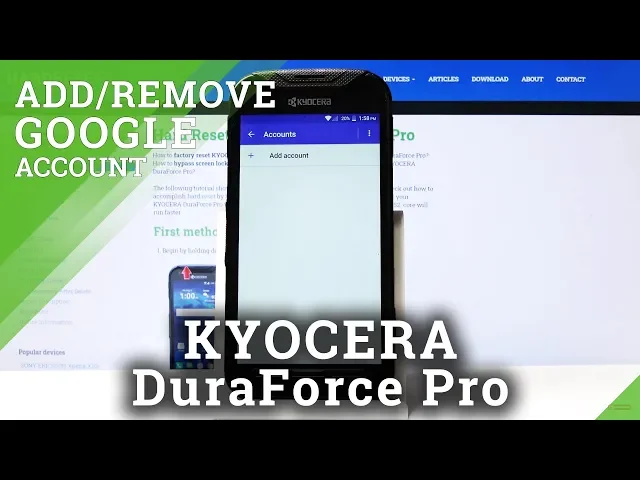 Video thumbnail for How to Add Google Account to KYOCERA DuraForce Pro – Remove Google User
