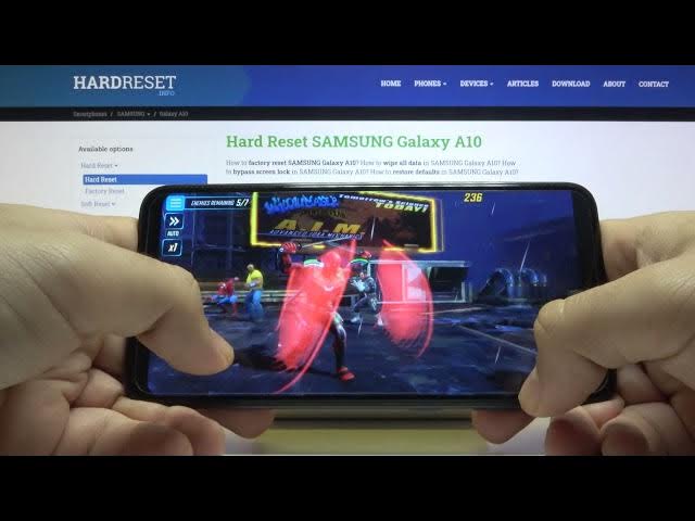 Video thumbnail for Marvel Strike Force Gameplay on Samsung Galaxy A10 – Test Gaming Experience
