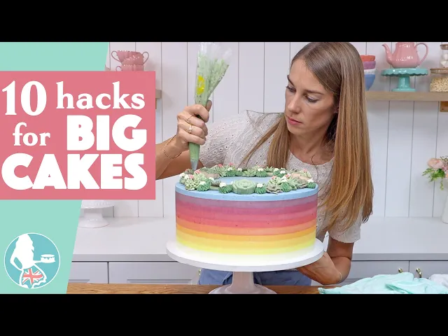 Video thumbnail for 10 Hacks for BIG Cakes
