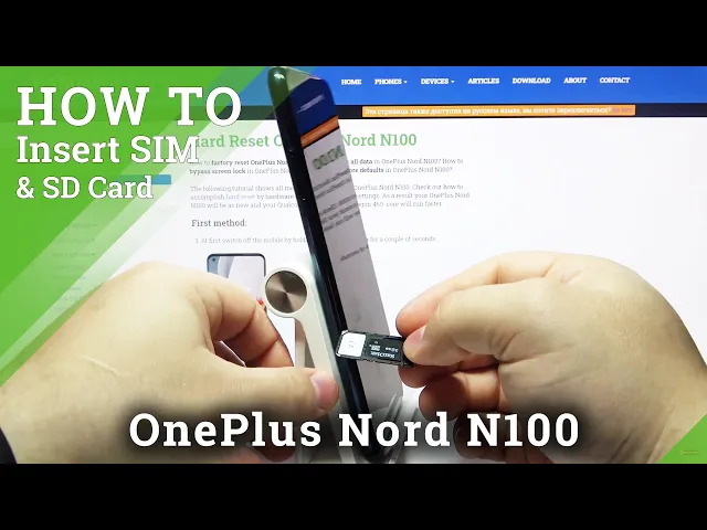 Video thumbnail for How to Insert SIM & SD in OnePlus Nord N100 - Find Card Slots